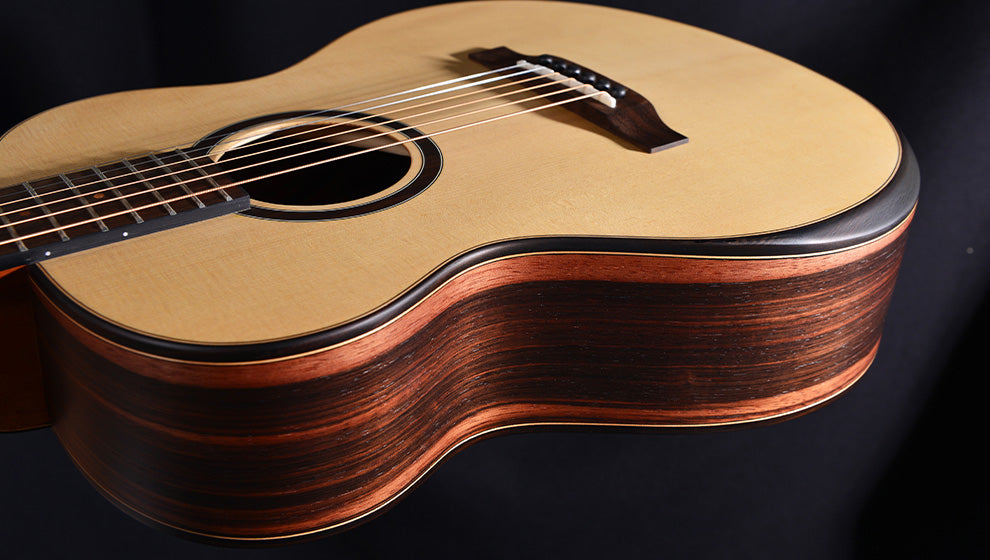 Crafter Mino Macassar, Small Body Acoustic/Electric Guitar - Spruce/Macassar Ebony