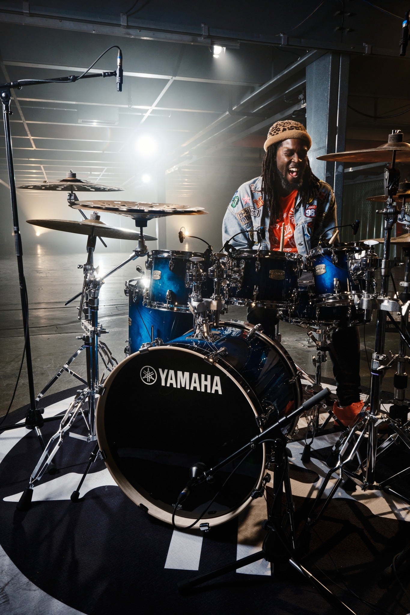 Yamaha Stage Custom Birch Euro Drum Kit - Deep Blue Sunburst