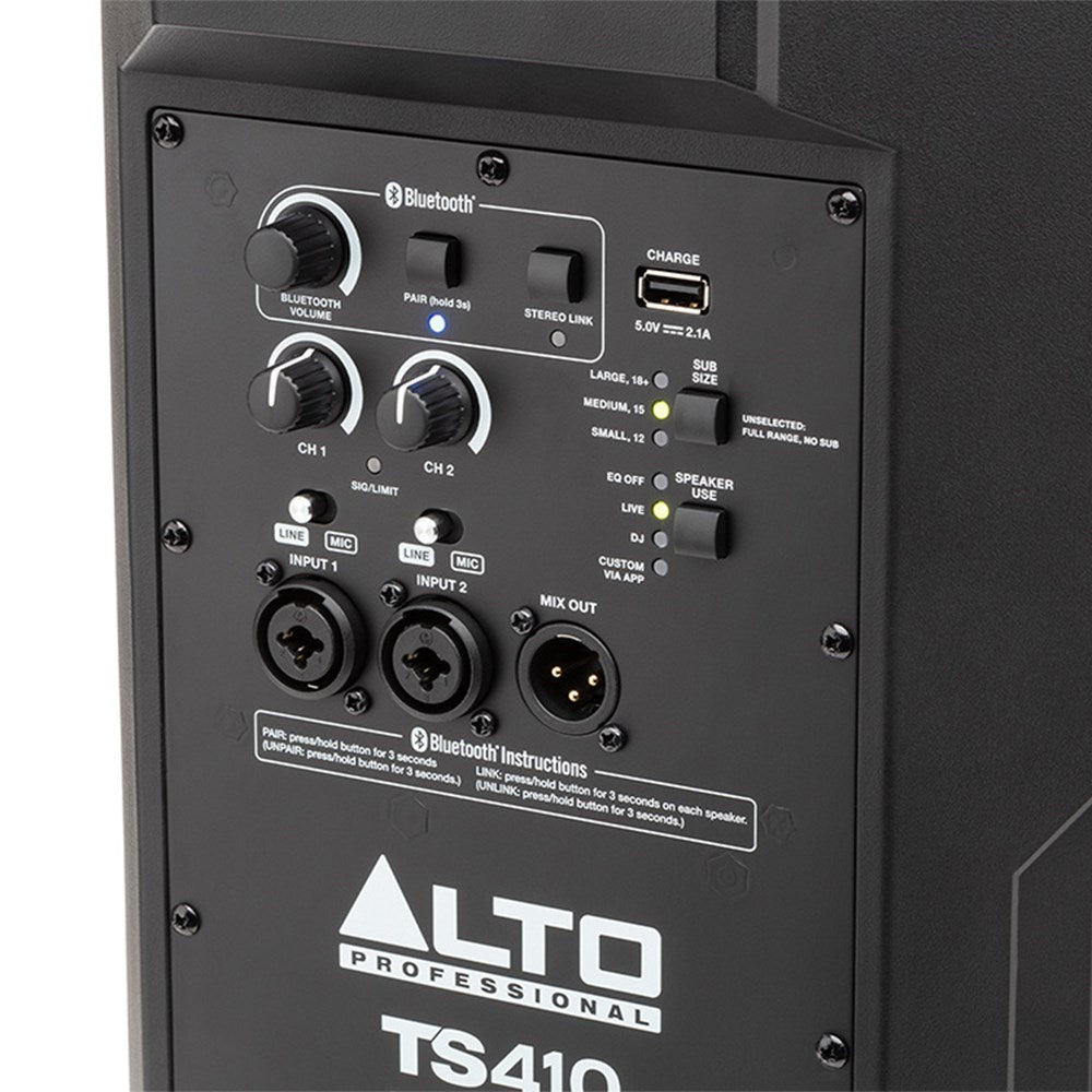 Alto 10" 2-Way Powered Loudspeaker w/ Bluetooth & Wireless Speaker Linking