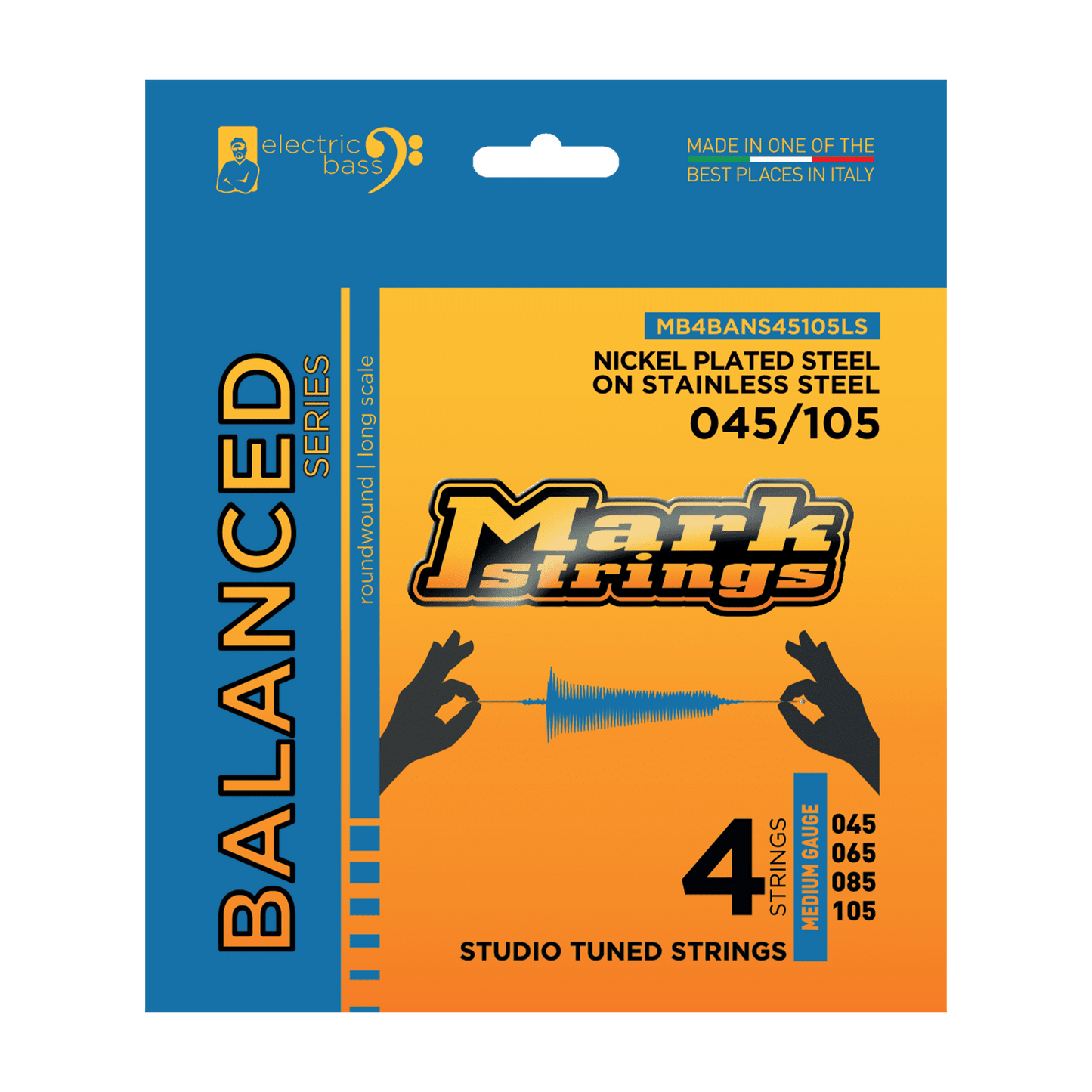 Markbass Balanced Series Electric Bass Strings - Nickel Plated Steel On Stainless Steel - 45/105