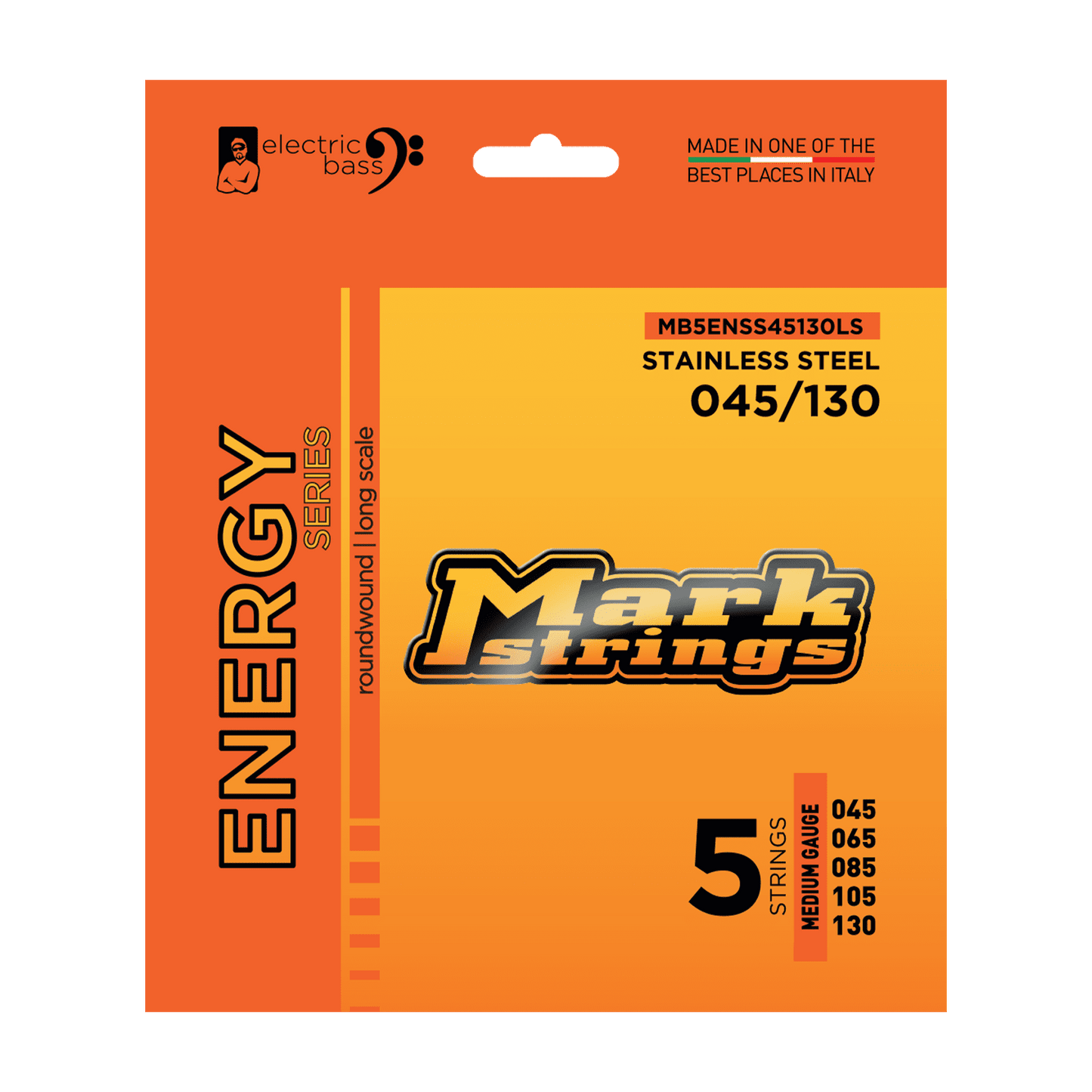 Markbass Energy Series 5-String Bass Strings - Stainless Steal - 45/130