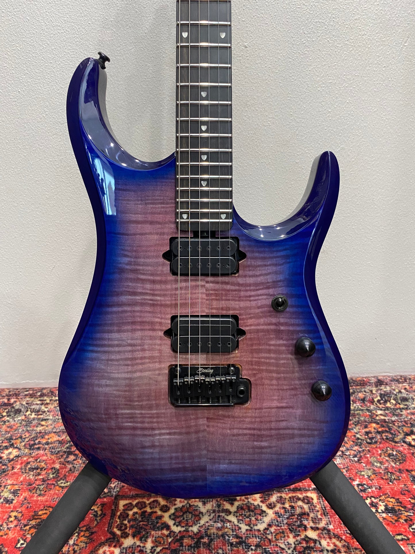Sterling by Music Man John Petrucci Dimarzio JP150D - Purple Nebula Flame Maple