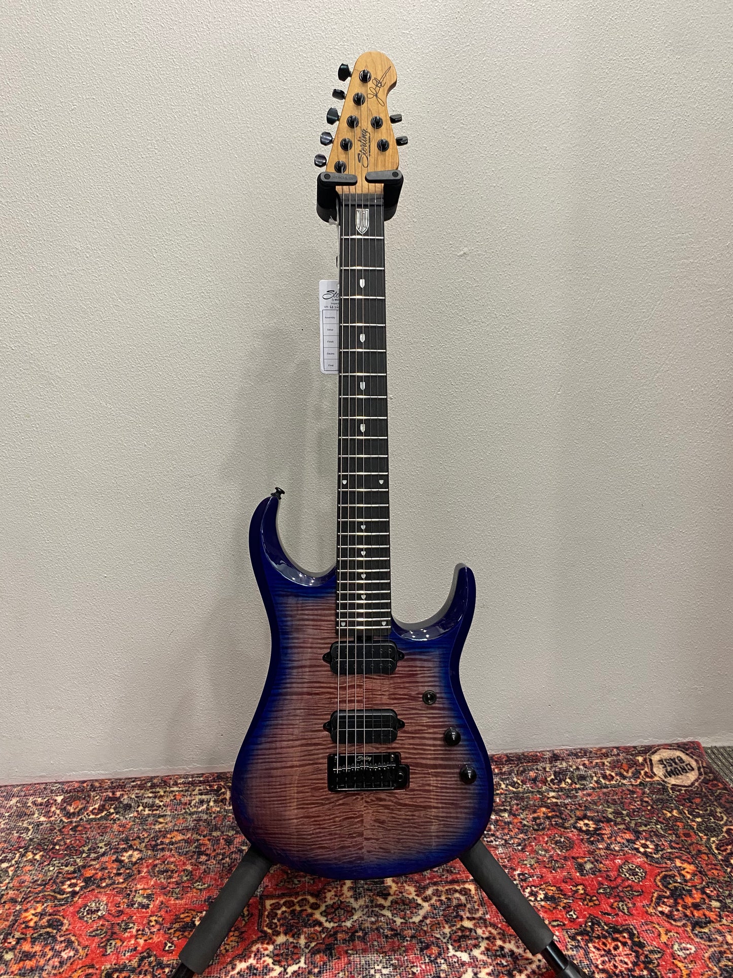 Sterling by Music Man John Petrucci Dimarzio JP157D 7-STR - Purple Nebula Flame Maple