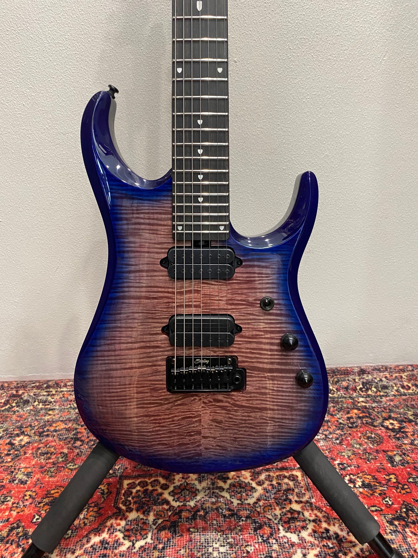 Sterling by Music Man John Petrucci Dimarzio JP157D 7-STR - Purple Nebula Flame Maple