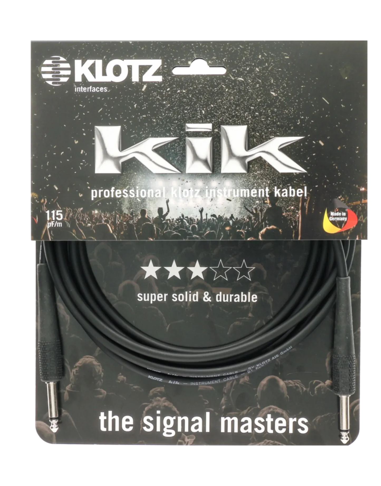 Klotz KIK Instrument Cable - 3m Black