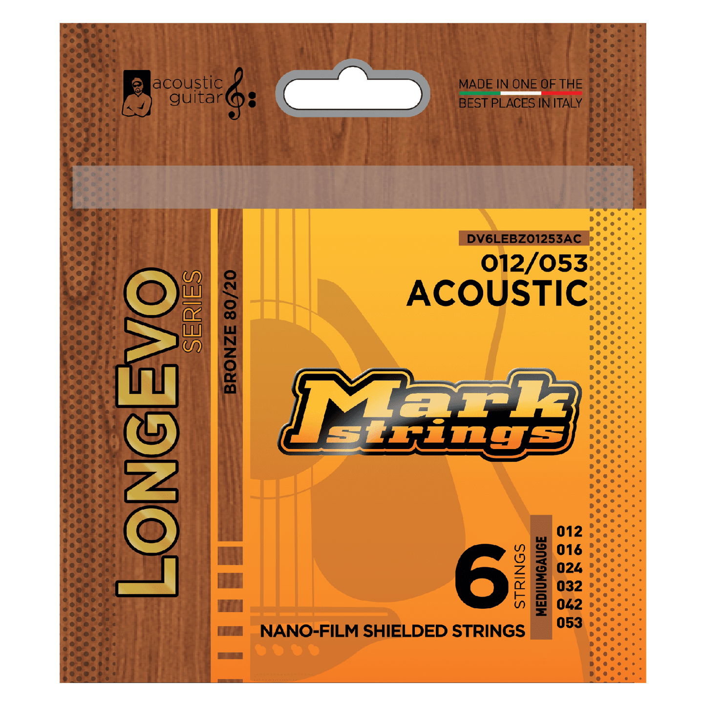 LONGEVO ACOUSTIC 80/20 BRONZE NANO-FILM SHIELDED 12/53