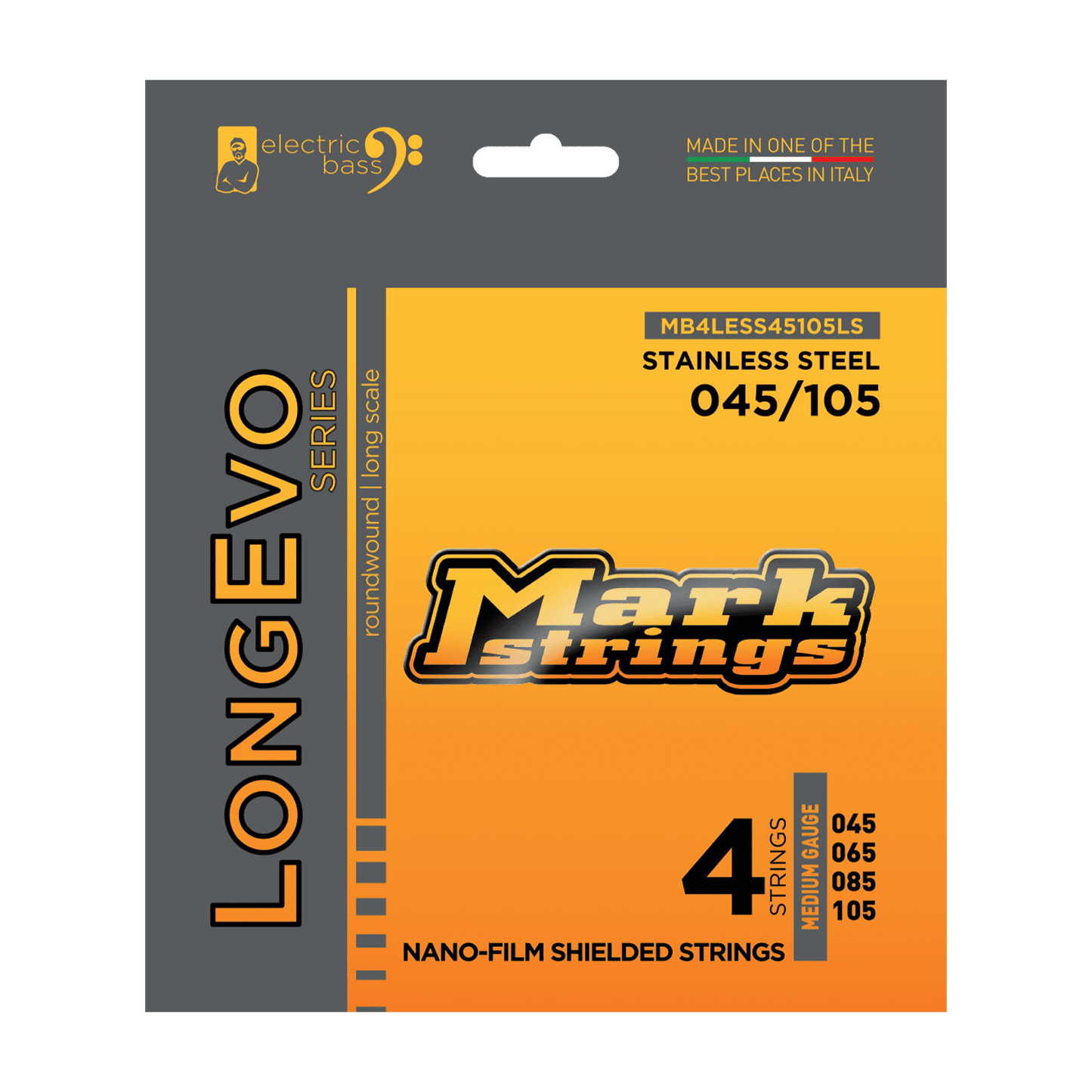 Markbass LongEvo Series Electric Bass Strings - Stainless Steel - 45/105