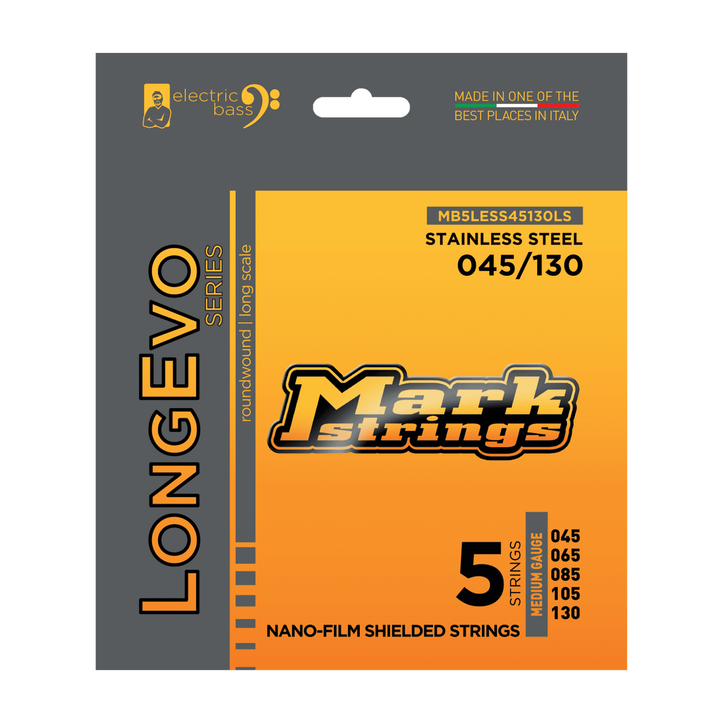 Markbass LongEvo Series 5-String Bass Strings - Stainless Steel - 45/130