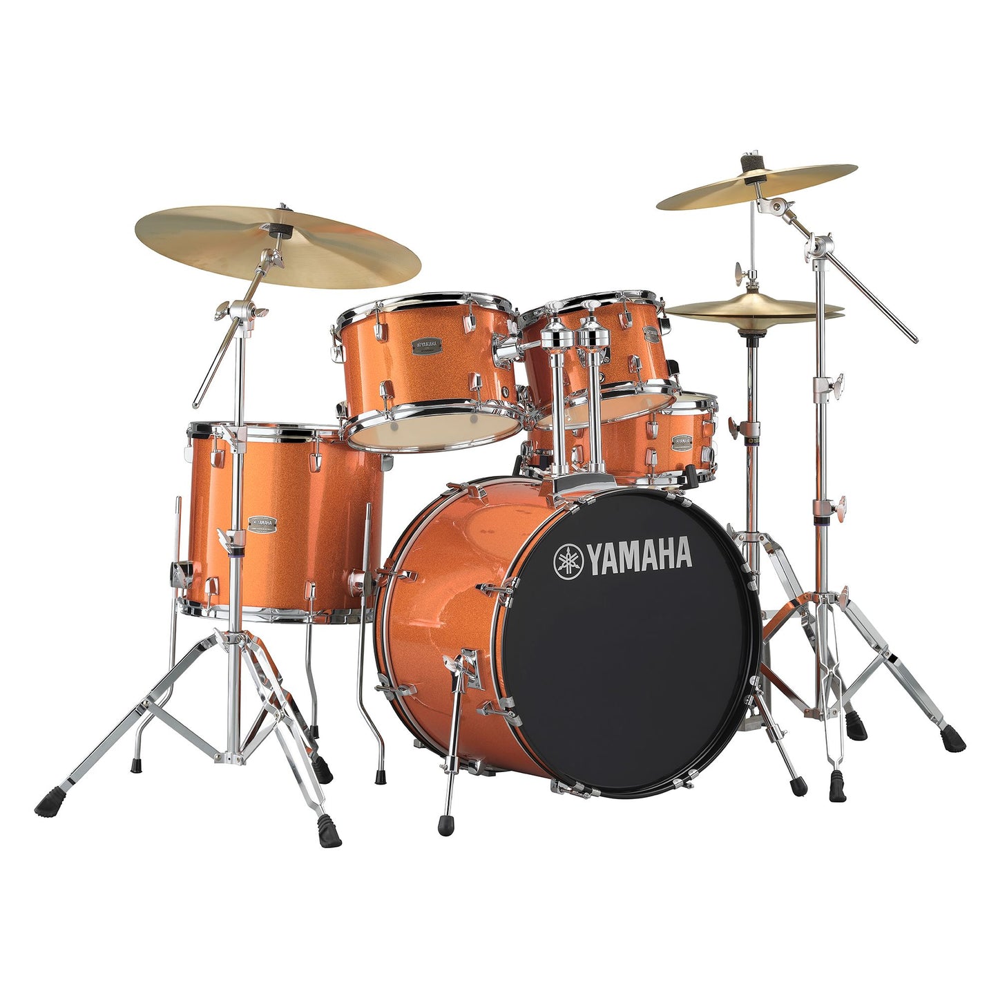 Yamaha Rydeen 5pc Fusion Drum Kit - Orange Glitter w/ Free DS550 Stool