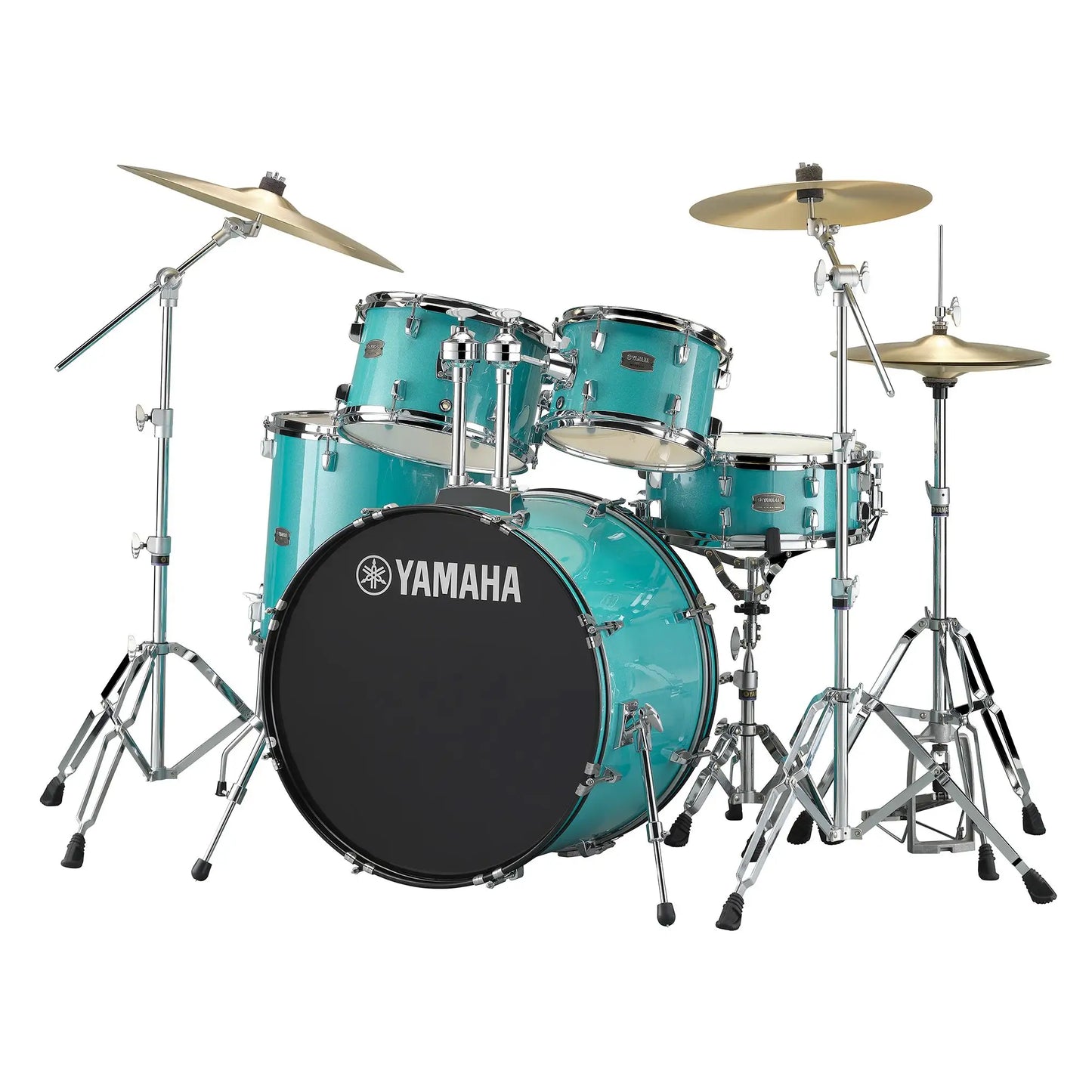 Yamaha Rydeen 5pc Euro Drum Kit - Turquoise Glitter w/ Free DS550 Stool