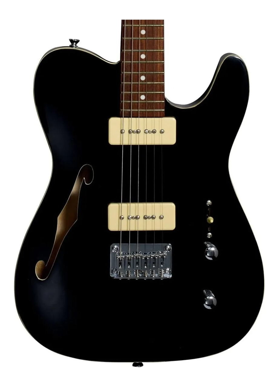 Michael Kelly 59 Thinline Semi-Hollow Body Electric Guitar - Gloss Black