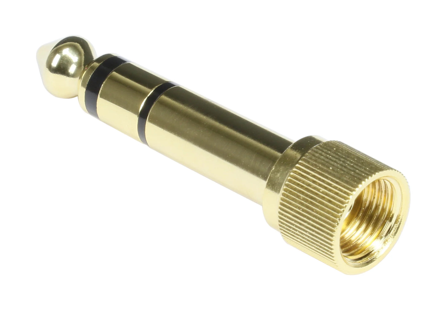 Pig Hog 3.5MM(F)-1/4"(M) STEREO ADAPTER, THREADED