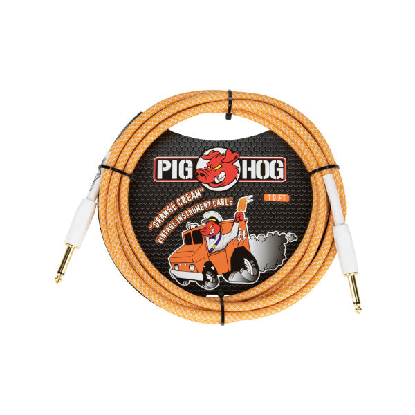 Pig Hog Orange Créme 2.0 Instrument Cable, 10ft