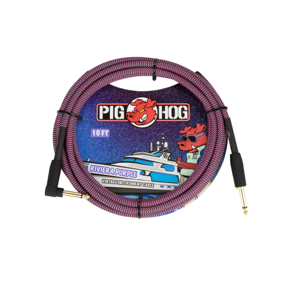 Pig Hog "Riviera Purple" Instrument Cable, 10ft. RA
