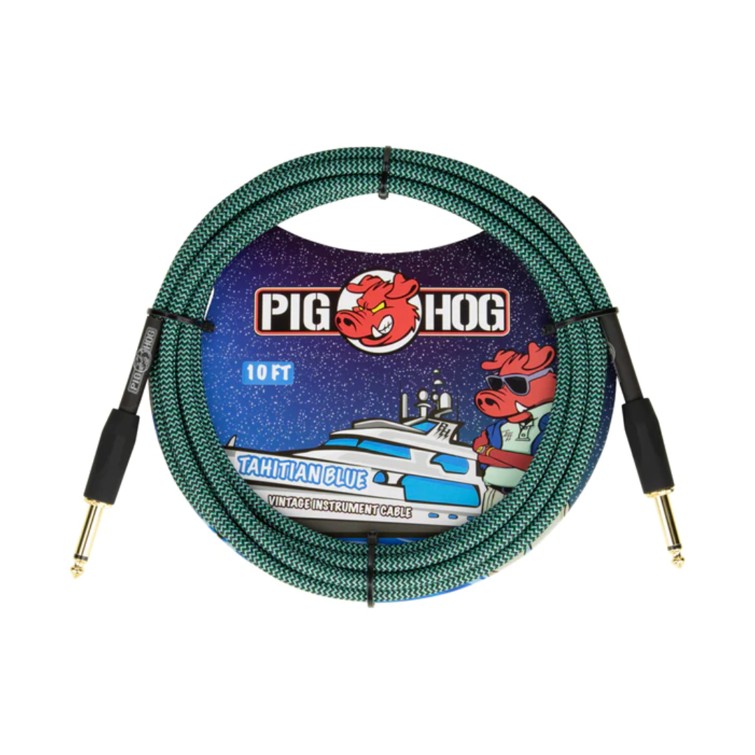 Pig Hog "Tahitian Blue" Instrument Cable, 10ft