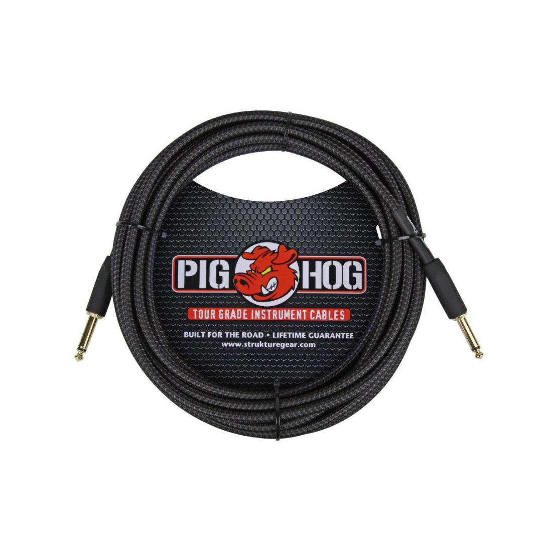 Pig Hog "Black Woven" Instrument Cable, 20ft.