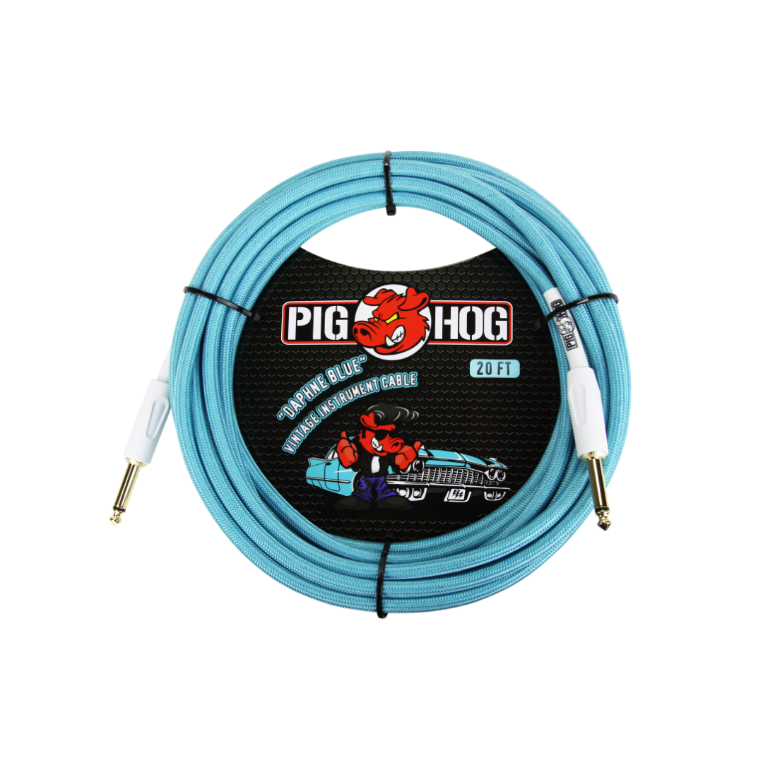 Pig Hog "Daphne Blue" Instrument Cable, 20ft