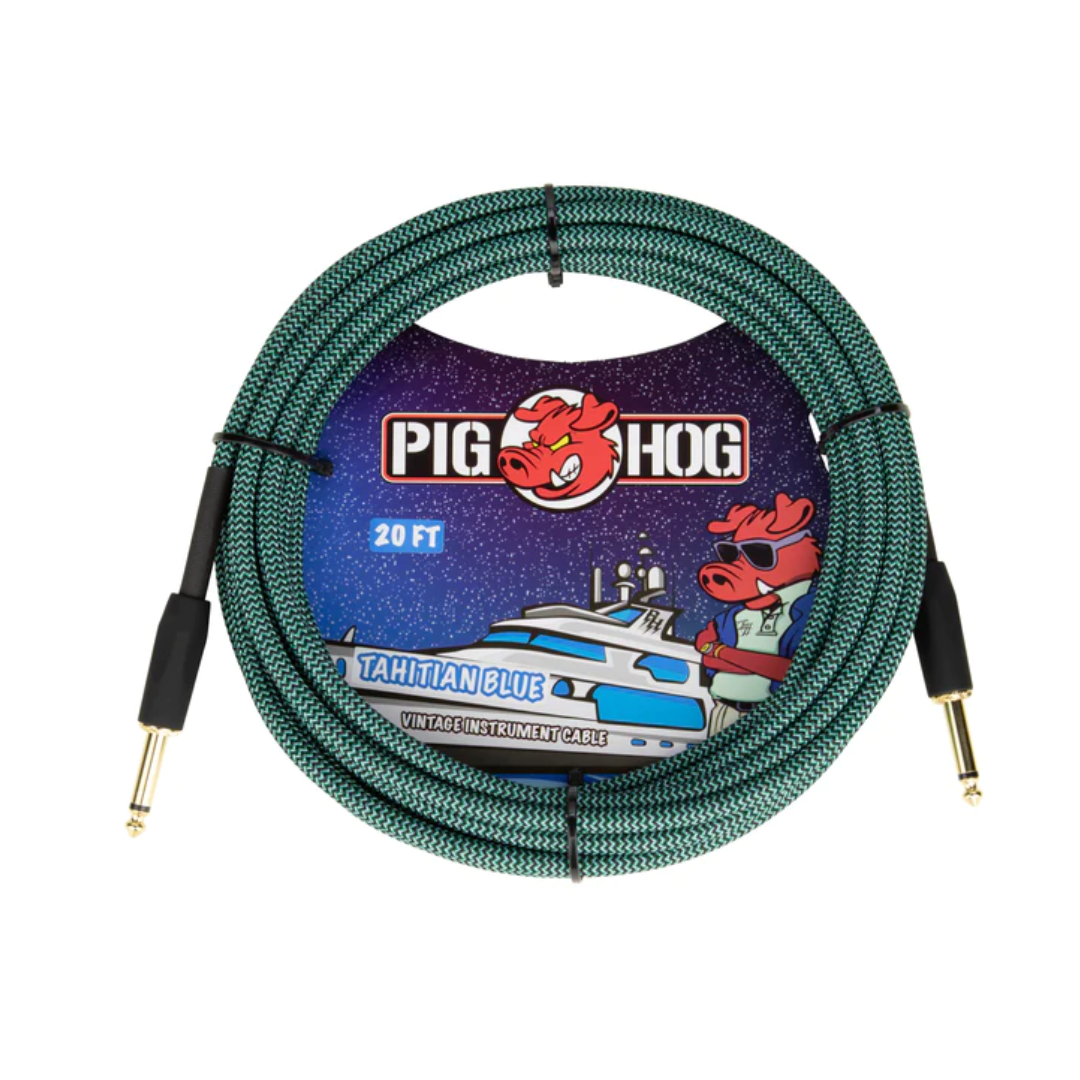 Pig Hog "Tahitian Blue" Instrument Cable, 20ft