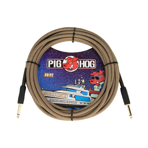 Pig Hog "Tuscan Brown" Instrument Cable, 20ft