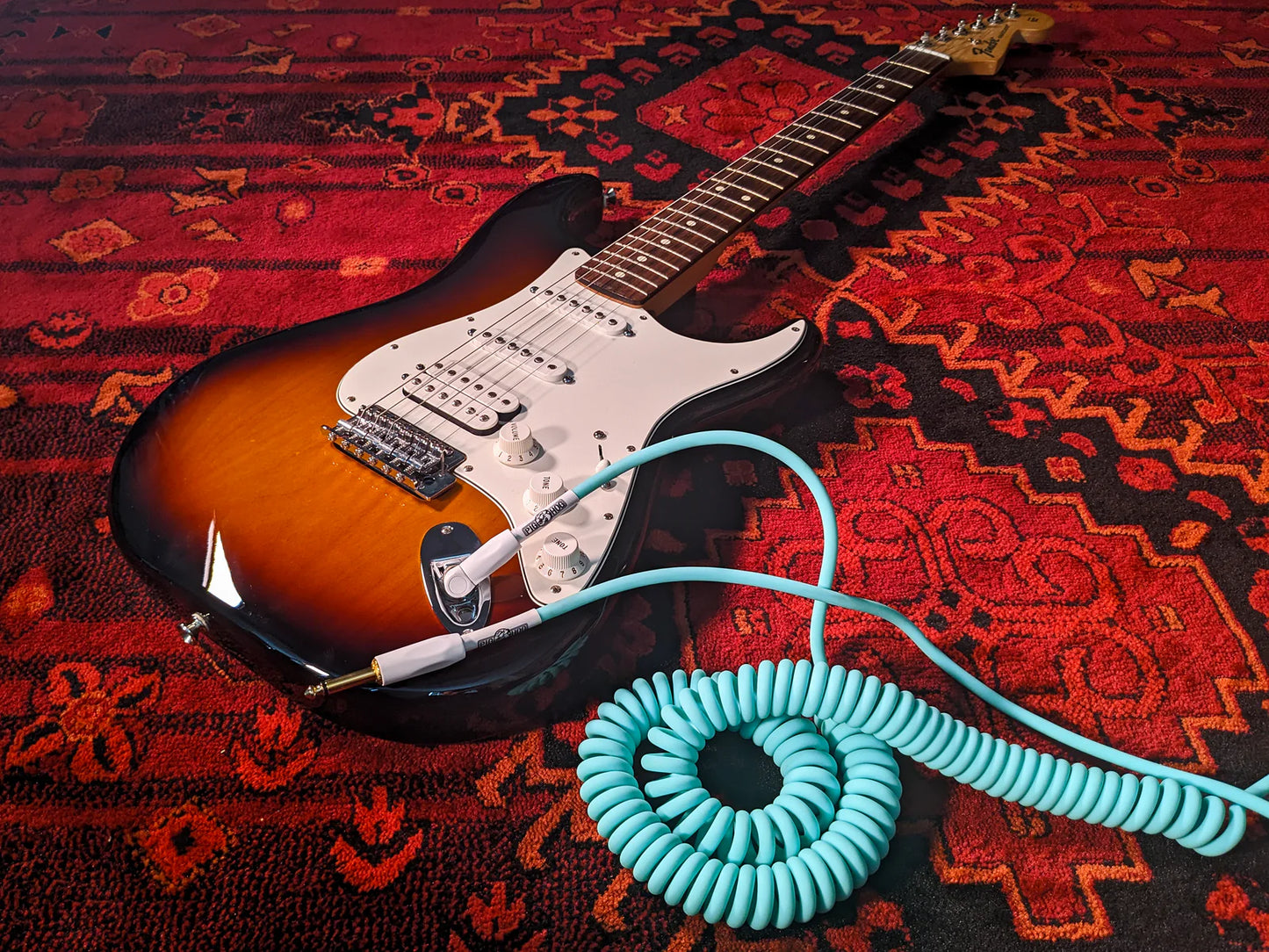 Pig Hog "Half Coil" Instrument Cable, 30 ft - Seafoam Green