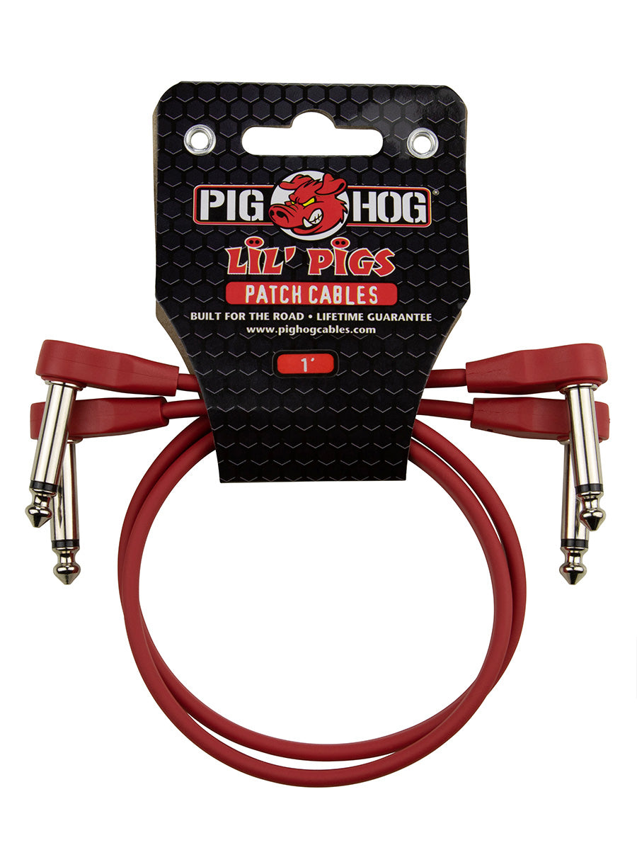 Pig Hog Low Profile Patch 1ft Candy Apple Red