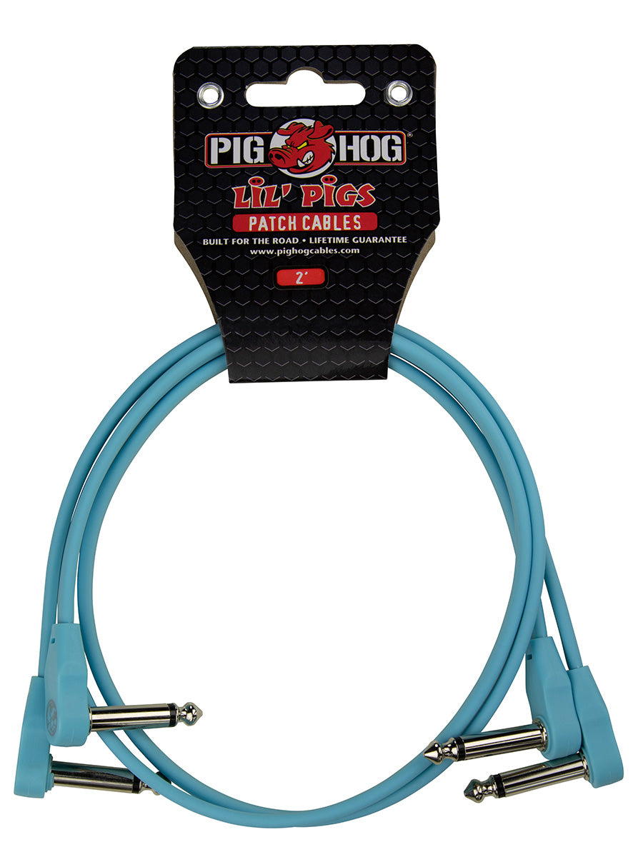 Pig Hog Low Profile Patch 2ft Daphne Blue