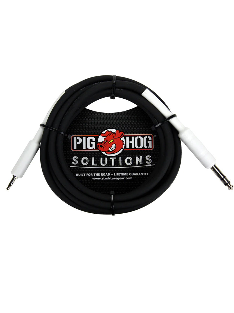 Pig Hog Cable - 1/4" TRS to 1/8" mini, 3ft