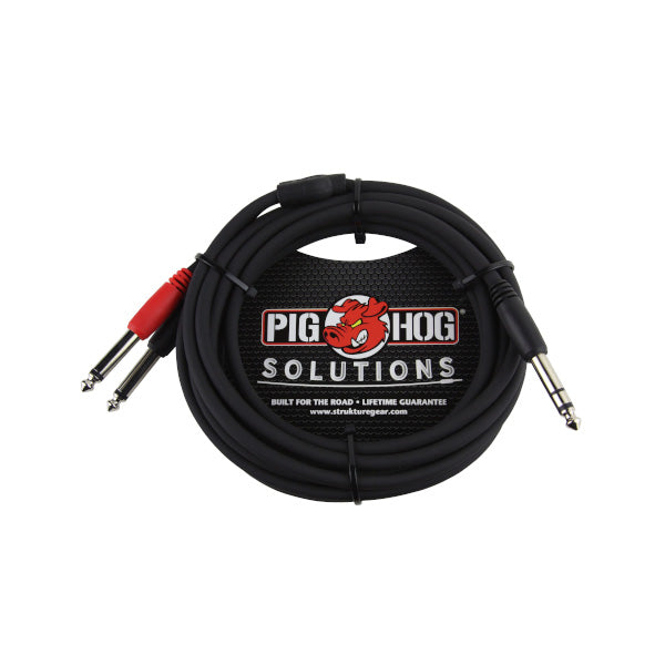 PIG HOG SOLUTIONS - 10FT TRS(M)-DUAL 1/4" INSERT CABLE