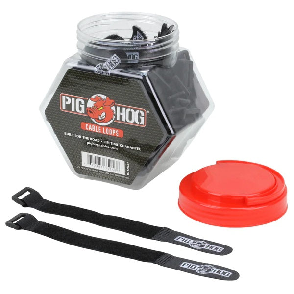 Pig Hog 50 Piece Deluxe Velcro Cable Wrap Fishbowl