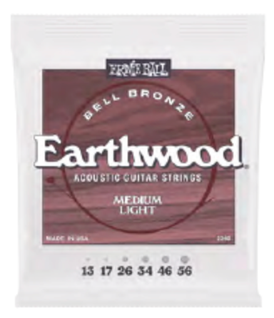 Ernie Ball Earthwood Medium Light Bell Bronze Acoustic Guitar Strings 12-54