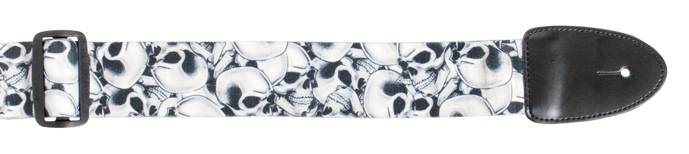 XTR 2" Poly Cotton Guitar Strap - Skulls