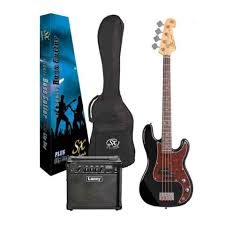 SX 3/4 Student Bass Guitar Pack - Multiple Colours Available