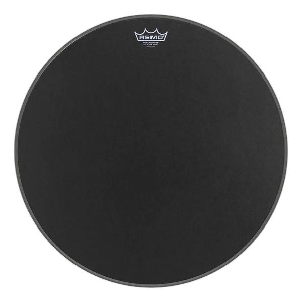 Remo Powerstroke P3 Black Suede (front) Bass Drumhead w/ Dynamo Ring, 22"