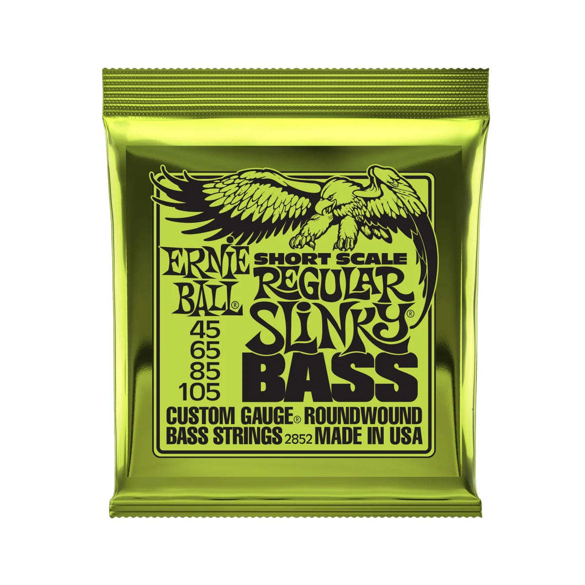 Ernie Ball Regular Slinky Nickel Wound Short Scale Bass Strings, 45-105 Gauge