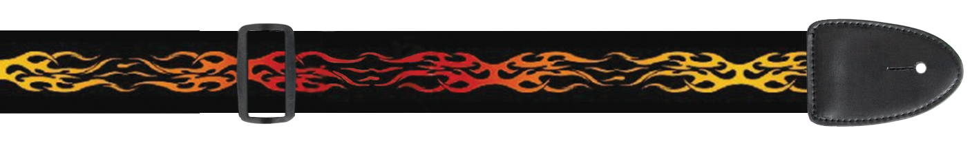 XTR 2" Poly Web Guitar Strap - Flames