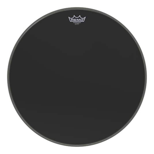 Remo Powerstroke P3 Ebony (front) Bass Drumhead w/ Dynamo Ring, 20"