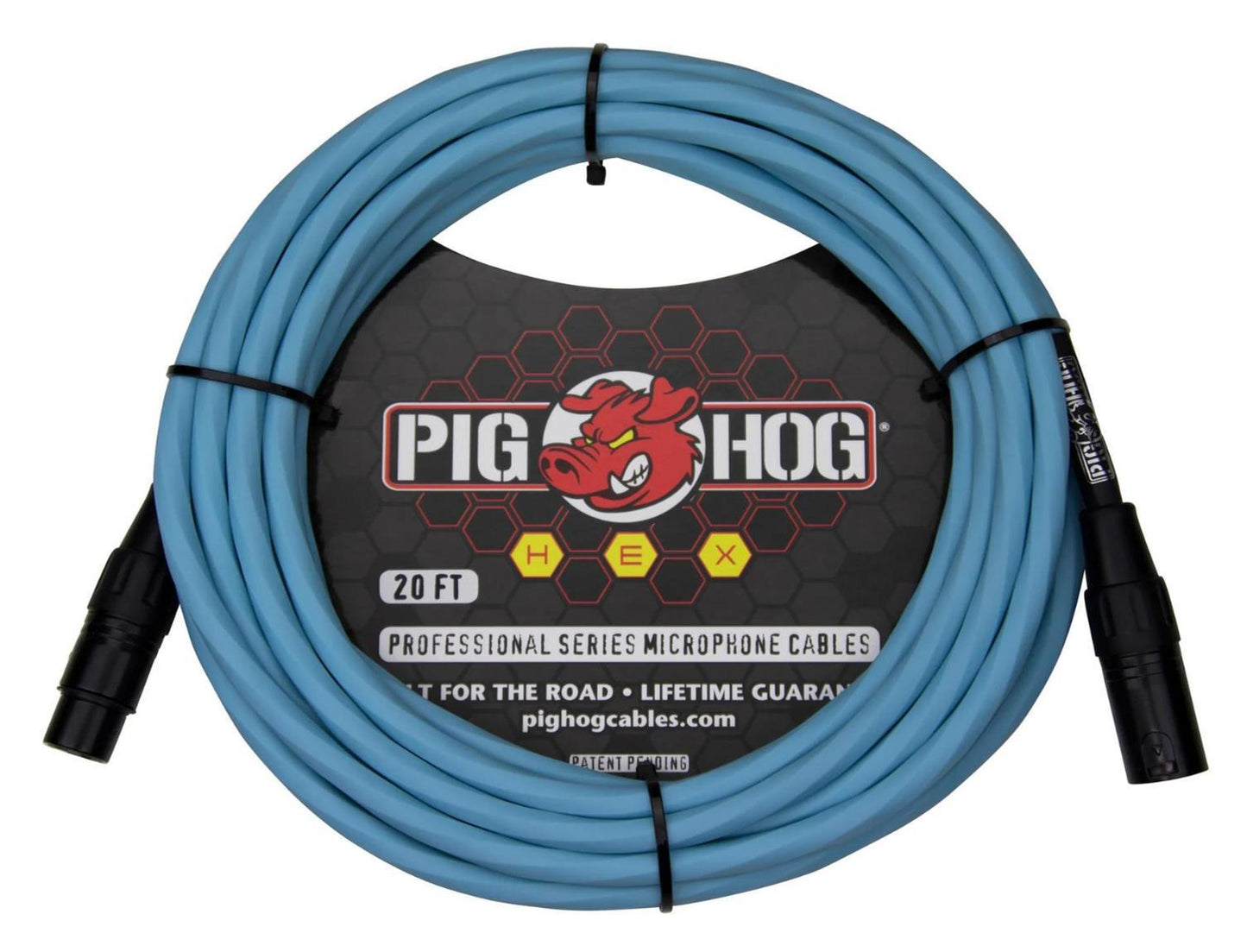 Pig Hog Hex Series Mic Cable, 20ft – Daphne Blue