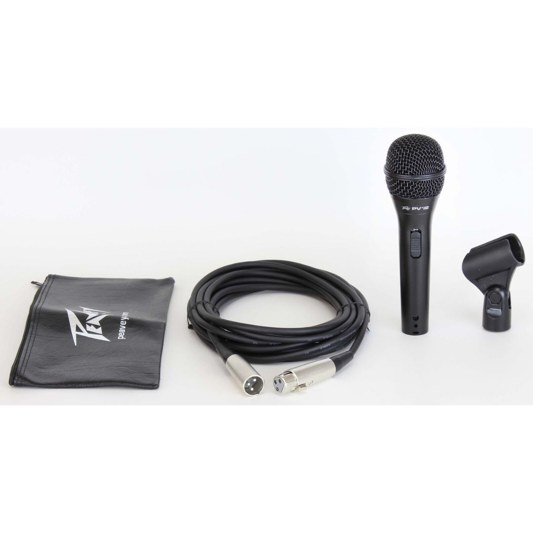 Peavey PVi2 Dynamic Cardioid Microphone in Black with XLR-XLR Cable