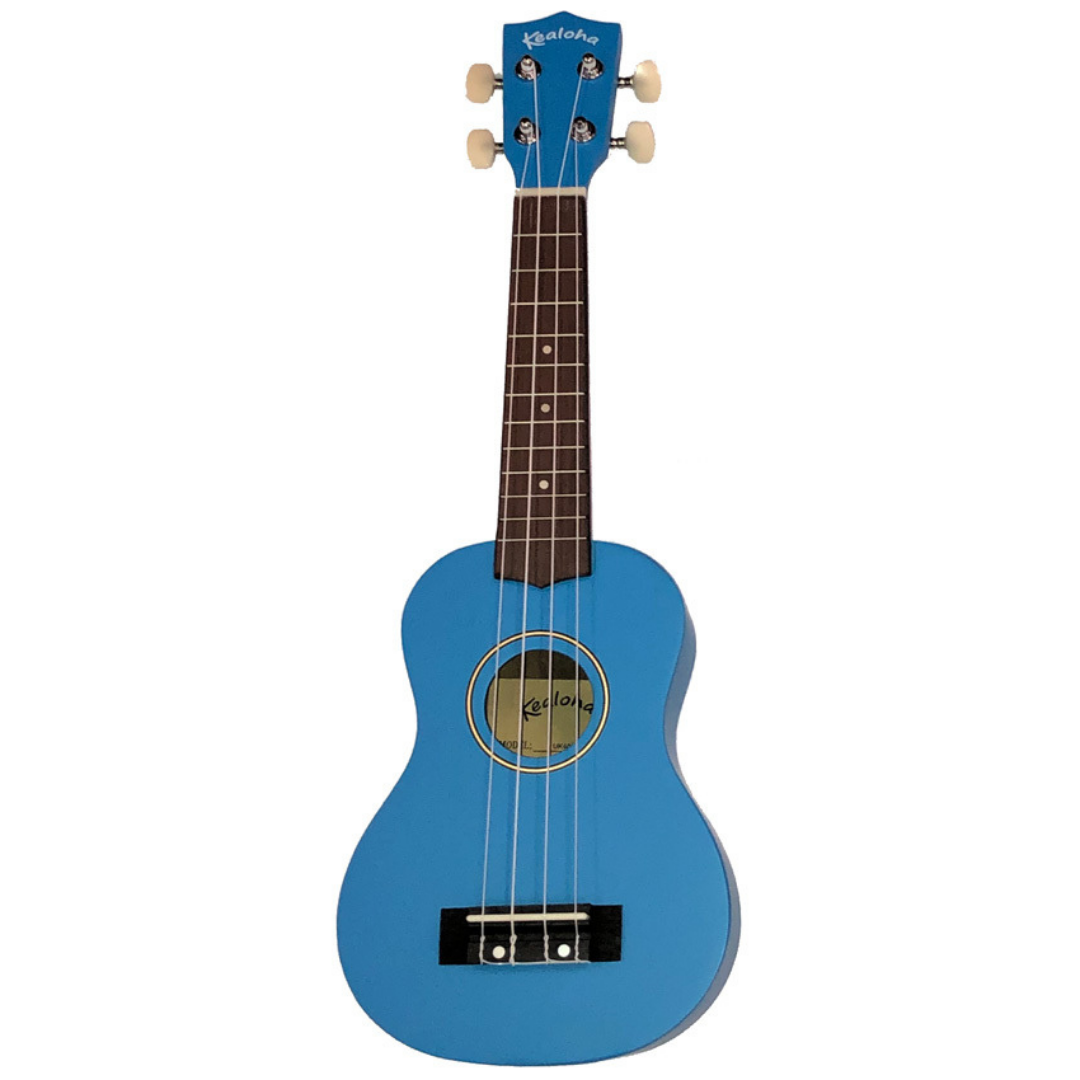 Kealoha Wooden Coloured Series Soprano Ukulele with Bag - Blue