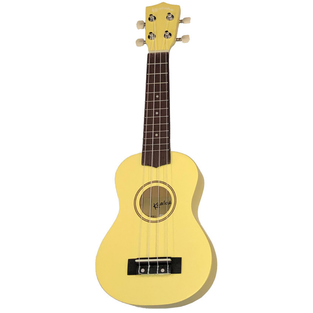 Kealoha Wooden Coloured Series Soprano Ukulele with Bag - Yellow