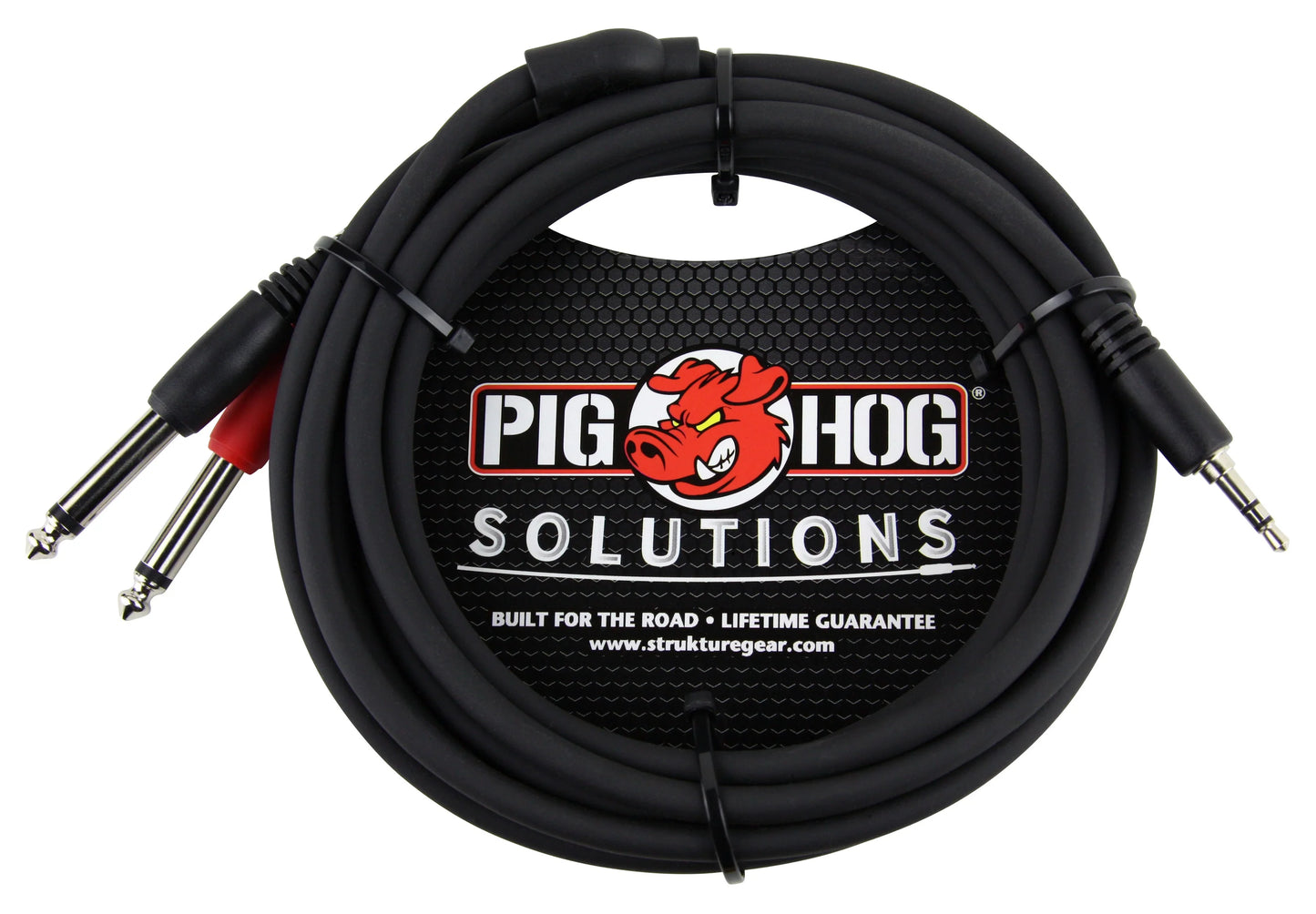 Pig Hog Solutions - 10FT 3.5m to DUAL 1/4″ INSERT CABLE