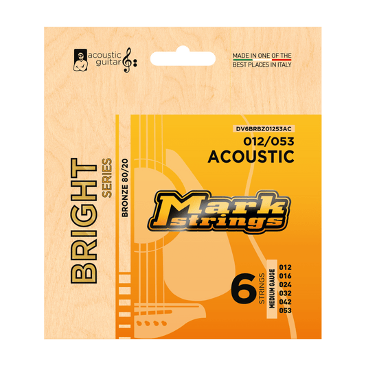 BRIGHT SERIES ACOUSTIC GUITAR 80/20 BRONZE 12/53