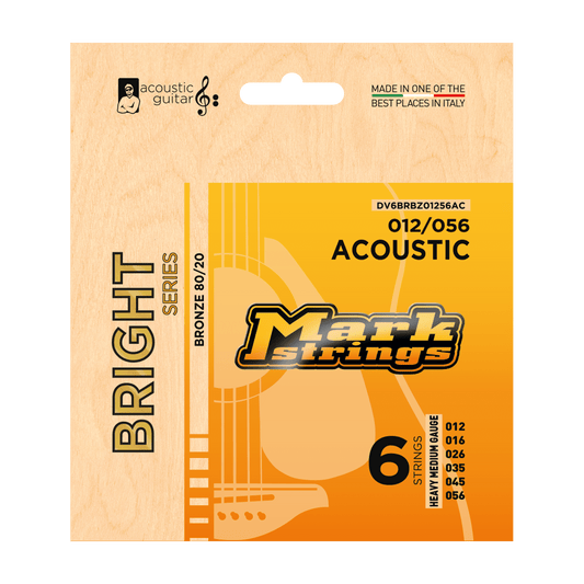 BRIGHT SERIES ACOUSTIC GUITAR 80/20 BRONZE 12/56