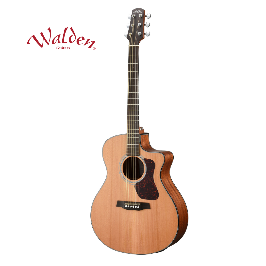 Walden G570CE Natura Solid Western Red Cedar Top Grand Auditorium Acoustic/Electric Guitar – Satin Natural