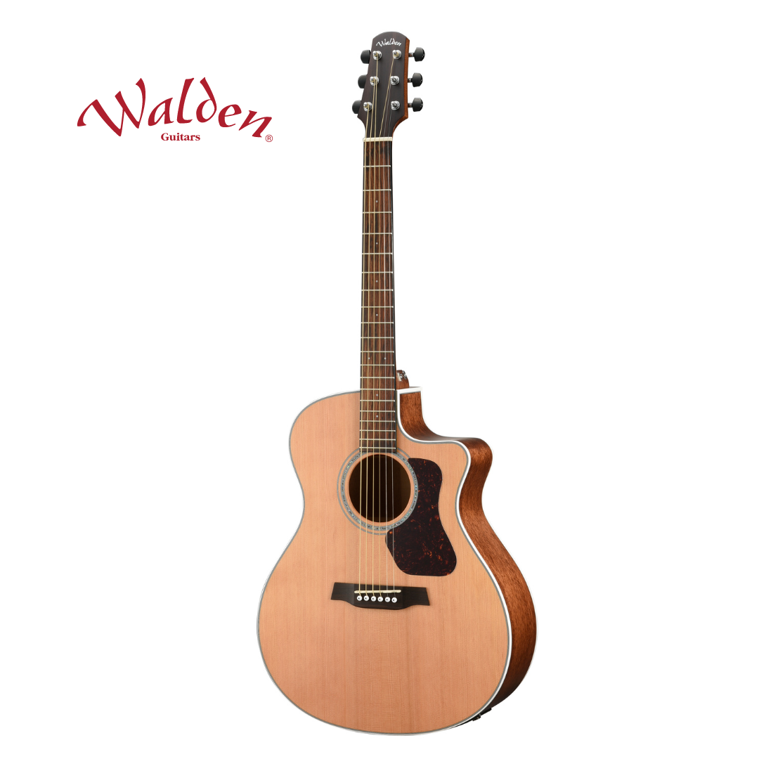 Walden 770CE Natura Solid Western Red Cedar Top Grand Auditorium Acoustic/Electric Guitar – Natural Satin