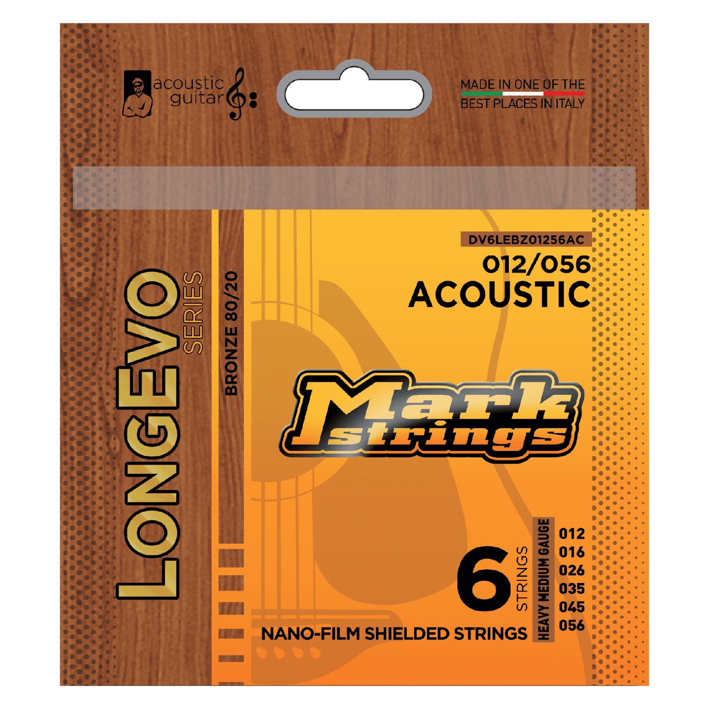 LONGEVO ACOUSTIC 80/20 BRONZE NANO-FILM SHIELDED 12/56