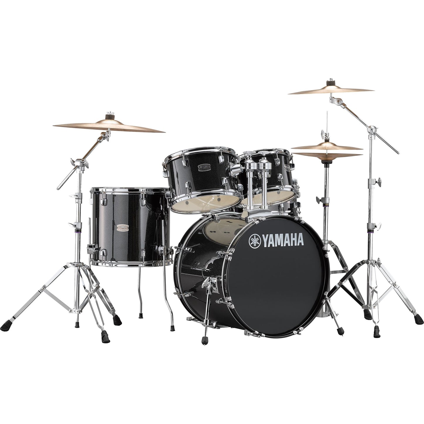 Yamaha Rydeen 5pc Fusion Drum Kit - Black Glitter w/ Free DS550 Stool