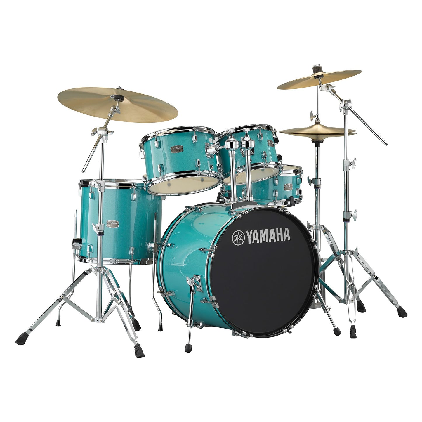 Yamaha Rydeen 5pc Fusion Drum Kit - Turquoise Glitter w/ Free DS550 Stool