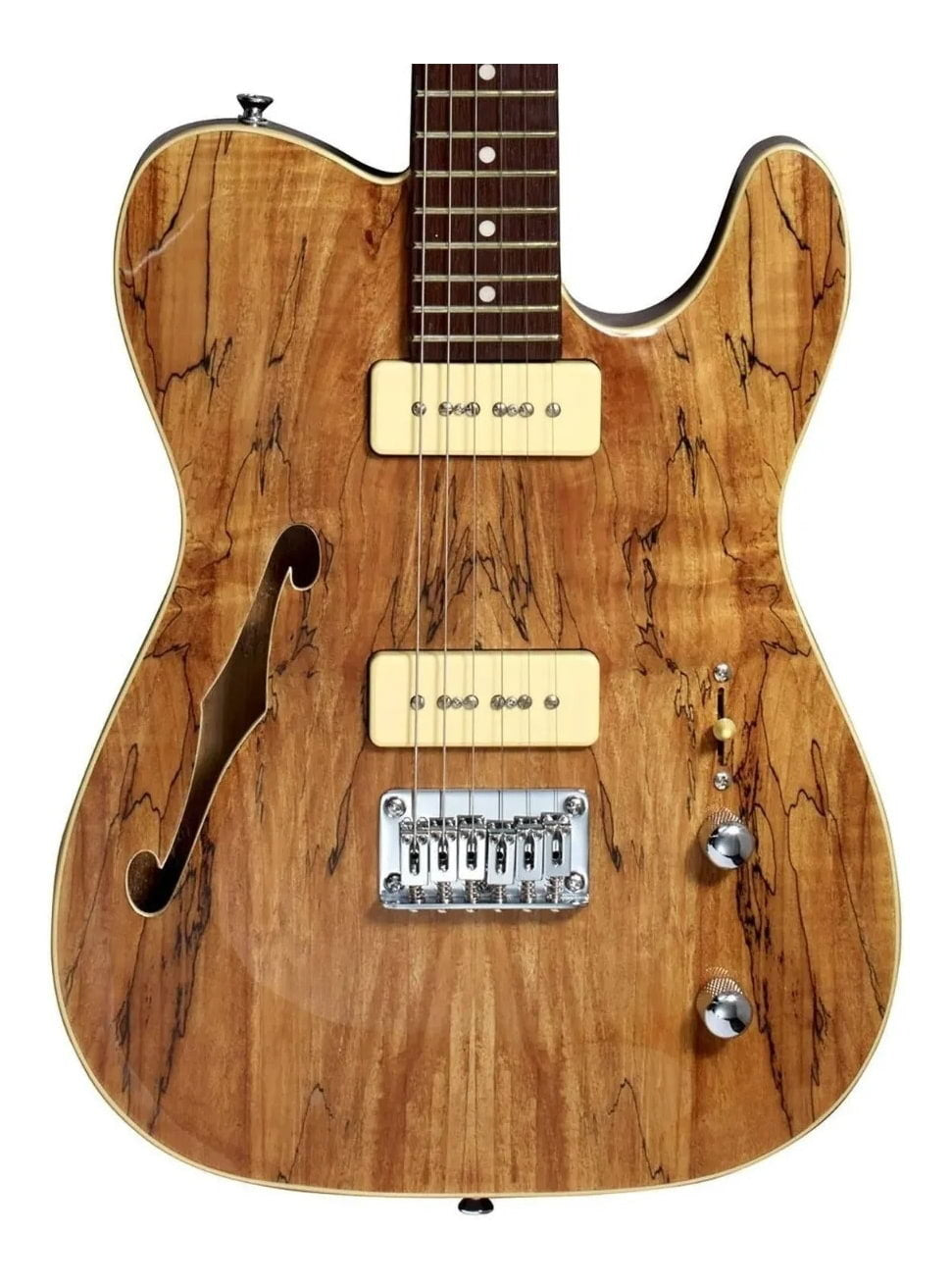 Michael Kelly 59 Thinline Semi-Hollow Body Electric Guitar - Spalted Maple