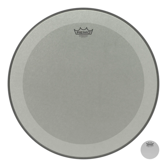 Remo Powerstroke P3 Ebony Bass Drumhead w/ Dynamo Ring, 20"